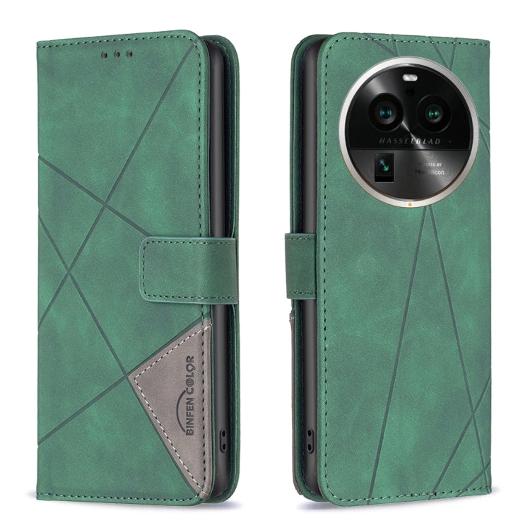 Magnetic Buckle Rhombus Texture Leather Phone Case