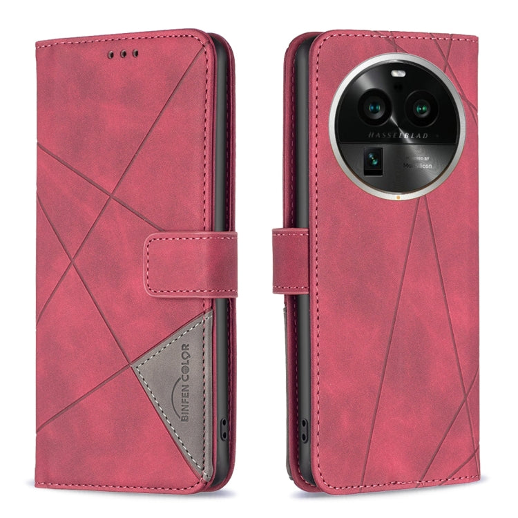 Magnetic Buckle Rhombus Texture Leather Phone Case