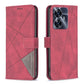 Magnetic Buckle Rhombus Texture Leather Phone Case