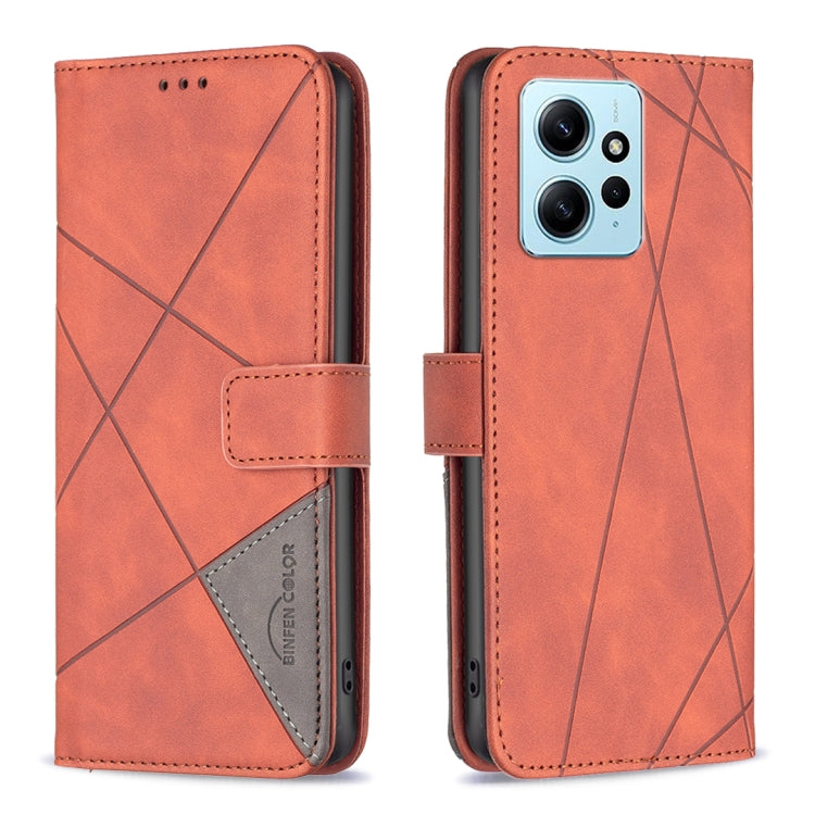 Magnetic Buckle Rhombus Texture Leather Phone Case