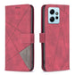 Magnetic Buckle Rhombus Texture Leather Phone Case