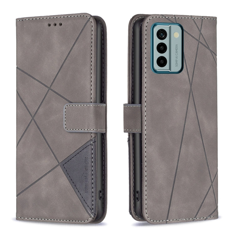 Magnetic Buckle Rhombus Texture Leather Phone Case