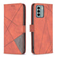 Magnetic Buckle Rhombus Texture Leather Phone Case