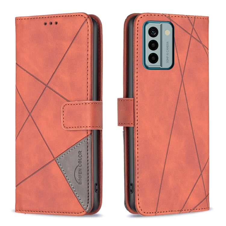 Magnetic Buckle Rhombus Texture Leather Phone Case