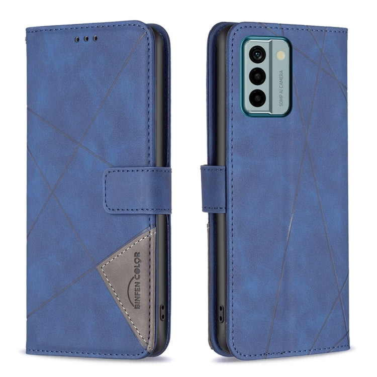 Magnetic Buckle Rhombus Texture Leather Phone Case