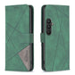 Magnetic Buckle Rhombus Texture Leather Phone Case