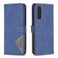 Magnetic Buckle Rhombus Texture Leather Phone Case