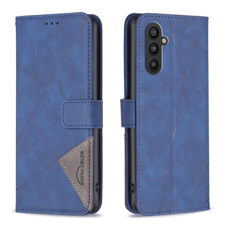 Magnetic Buckle Rhombus Texture Leather Phone Case