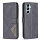 Magnetic Buckle Rhombus Texture Leather Phone Case