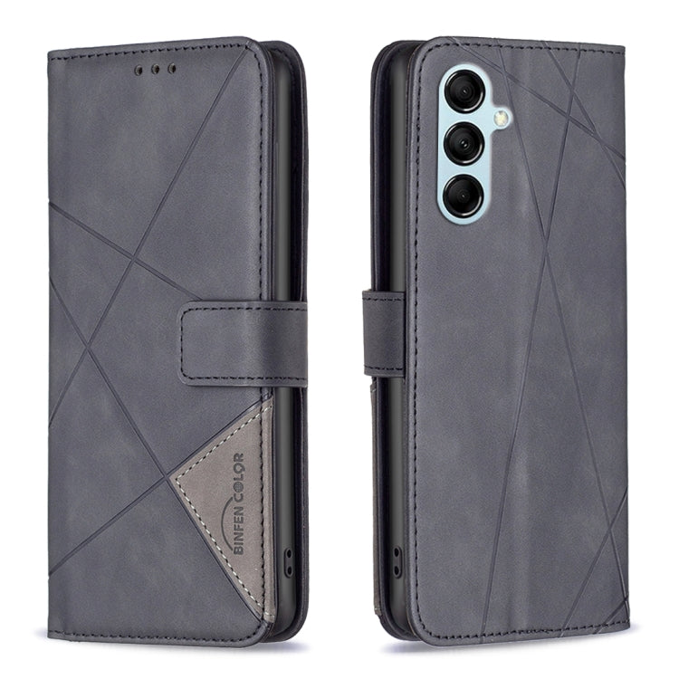Magnetic Buckle Rhombus Texture Leather Phone Case
