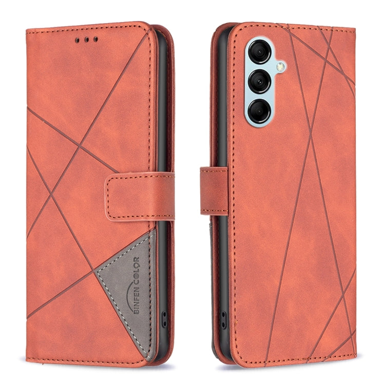 Magnetic Buckle Rhombus Texture Leather Phone Case