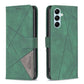 Magnetic Buckle Rhombus Texture Leather Phone Case
