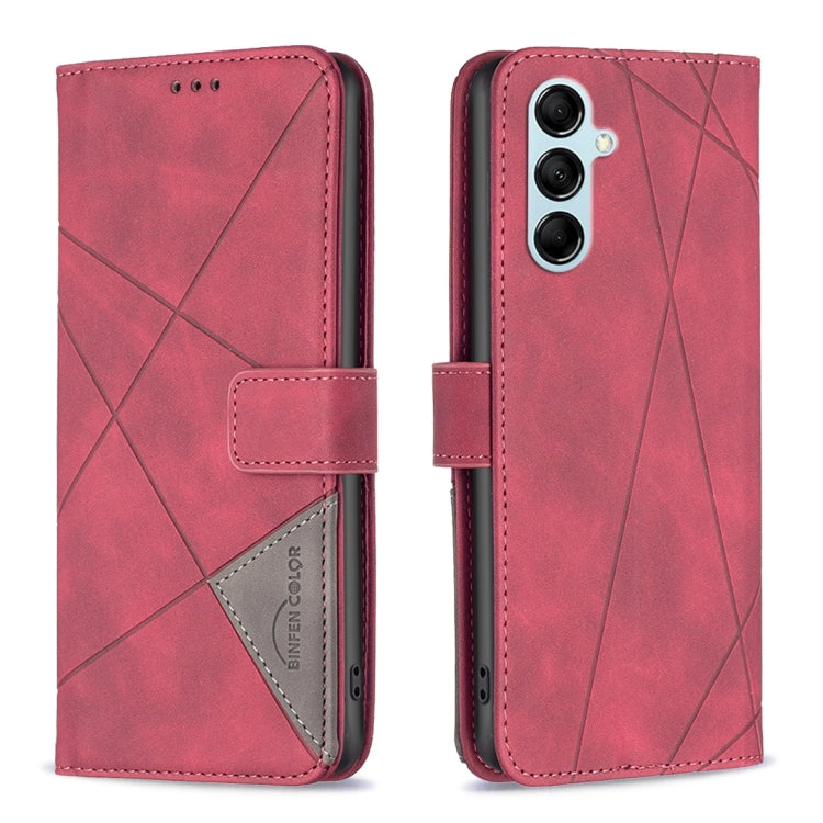 Magnetic Buckle Rhombus Texture Leather Phone Case
