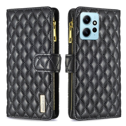 Diamond Lattice Zipper Wallet Leather Flip Phone Case