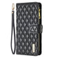 Diamond Lattice Zipper Wallet Leather Flip Phone Case