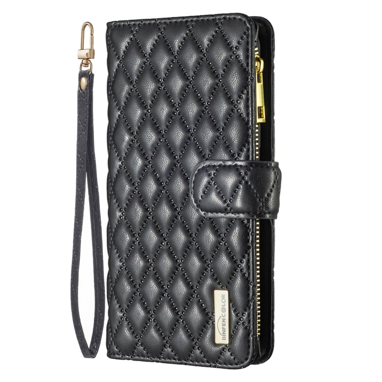 Diamond Lattice Zipper Wallet Leather Flip Phone Case