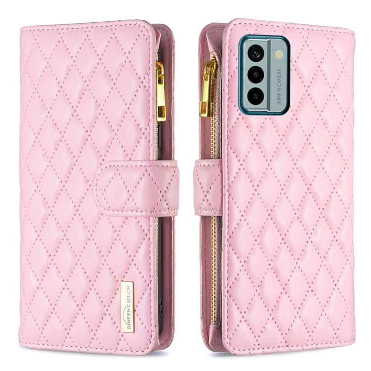 Diamond Lattice Zipper Wallet Leather Flip Phone Case