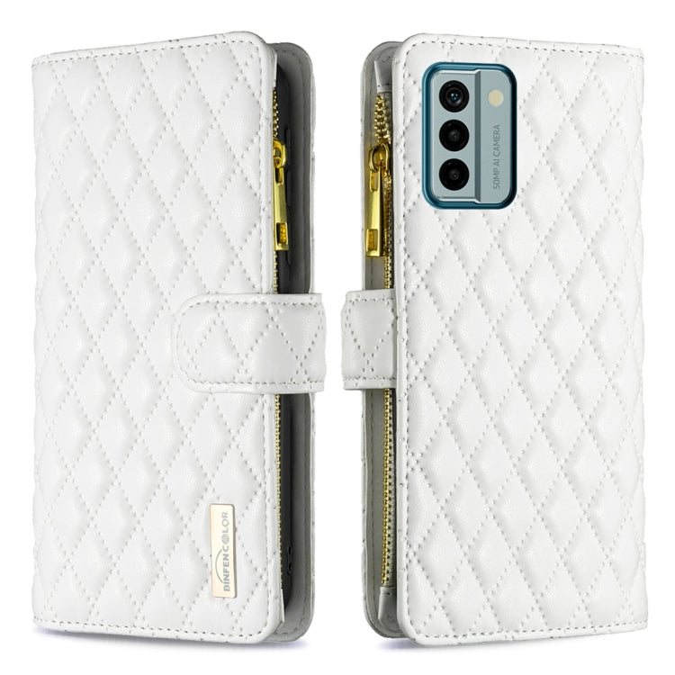Diamond Lattice Zipper Wallet Leather Flip Phone Case