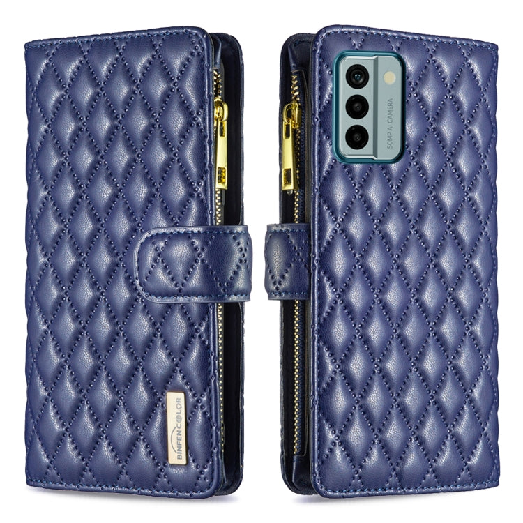 Diamond Lattice Zipper Wallet Leather Flip Phone Case