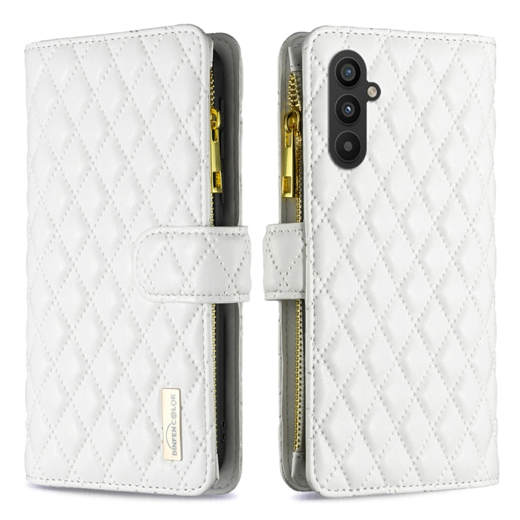 Diamond Lattice Zipper Wallet Leather Flip Phone Case