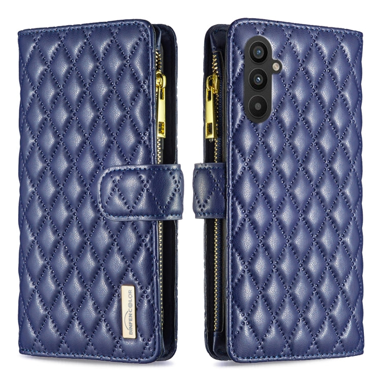 Diamond Lattice Zipper Wallet Leather Flip Phone Case