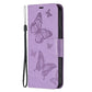 Two Butterflies Embossing Leather Phone Case