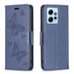 Two Butterflies Embossing Leather Phone Case