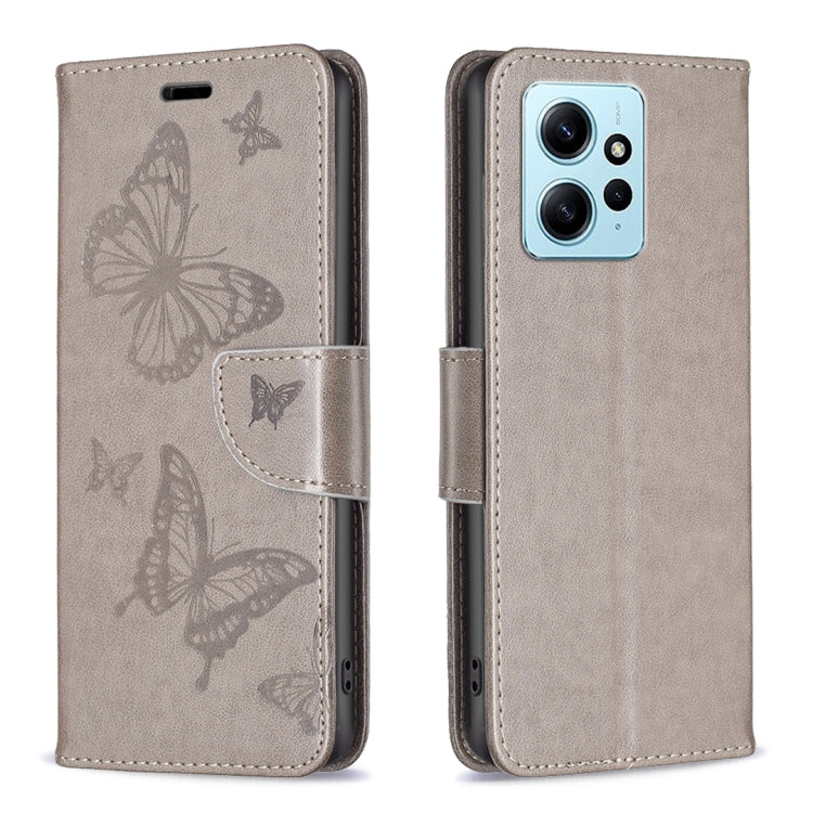Two Butterflies Embossing Leather Phone Case