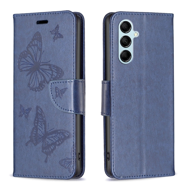 Two Butterflies Embossing Leather Phone Case