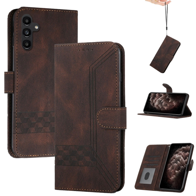 Cubic Skin Feel Flip Leather Phone Case