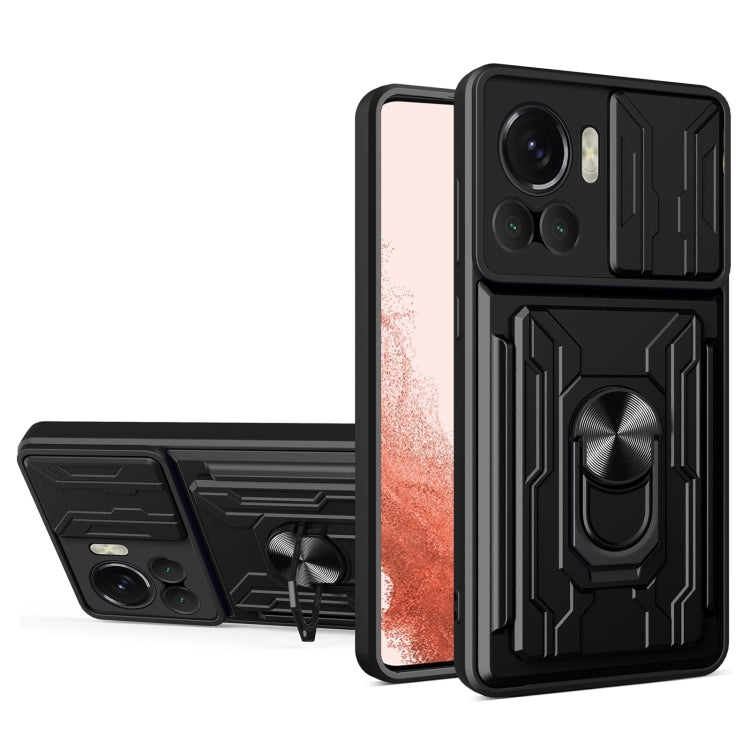 Sliding Camshield TPU+PC Phone Case with Card Slot