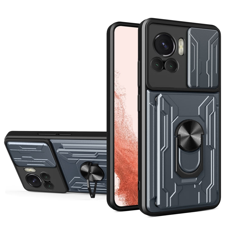 Sliding Camshield TPU+PC Phone Case with Card Slot