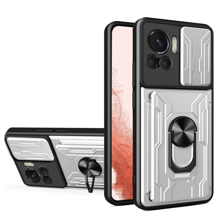Sliding Camshield TPU+PC Phone Case with Card Slot