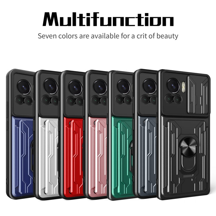 Sliding Camshield TPU+PC Phone Case with Card Slot