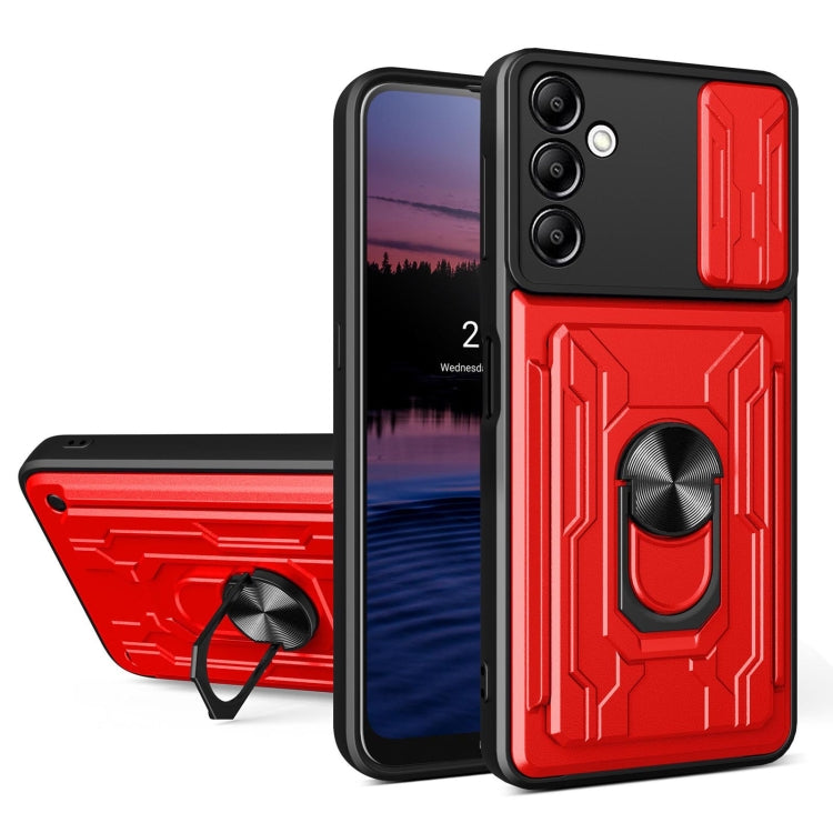 Sliding Camshield TPU+PC Phone Case with Card Slot