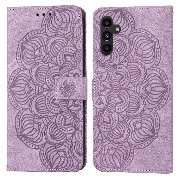 Mandala Embossed Flip Leather Phone Case