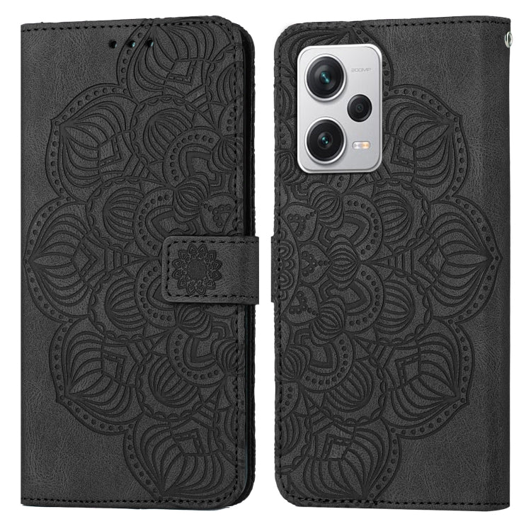 Mandala Embossed Flip Leather Phone Case