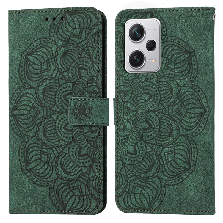 Mandala Embossed Flip Leather Phone Case
