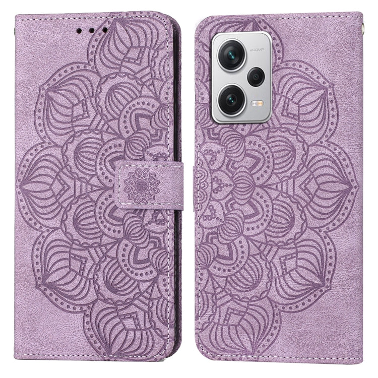 Mandala Embossed Flip Leather Phone Case