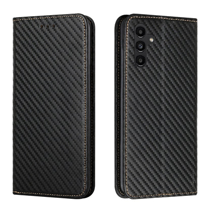 Carbon Fiber Texture Magnetic Flip Leather Phone Case