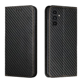 Carbon Fiber Texture Magnetic Flip Leather Phone Case