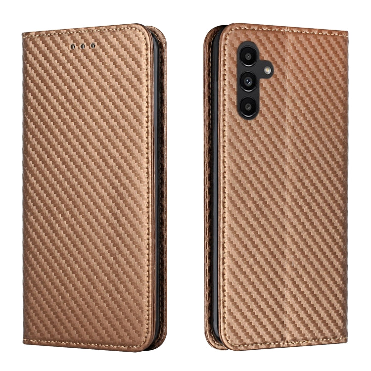 Carbon Fiber Texture Magnetic Flip Leather Phone Case