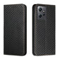 Carbon Fiber Texture Magnetic Flip Leather Phone Case