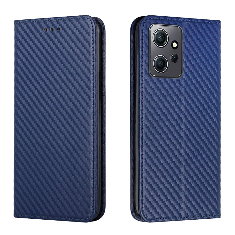 Carbon Fiber Texture Magnetic Flip Leather Phone Case