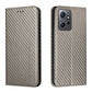 Carbon Fiber Texture Magnetic Flip Leather Phone Case