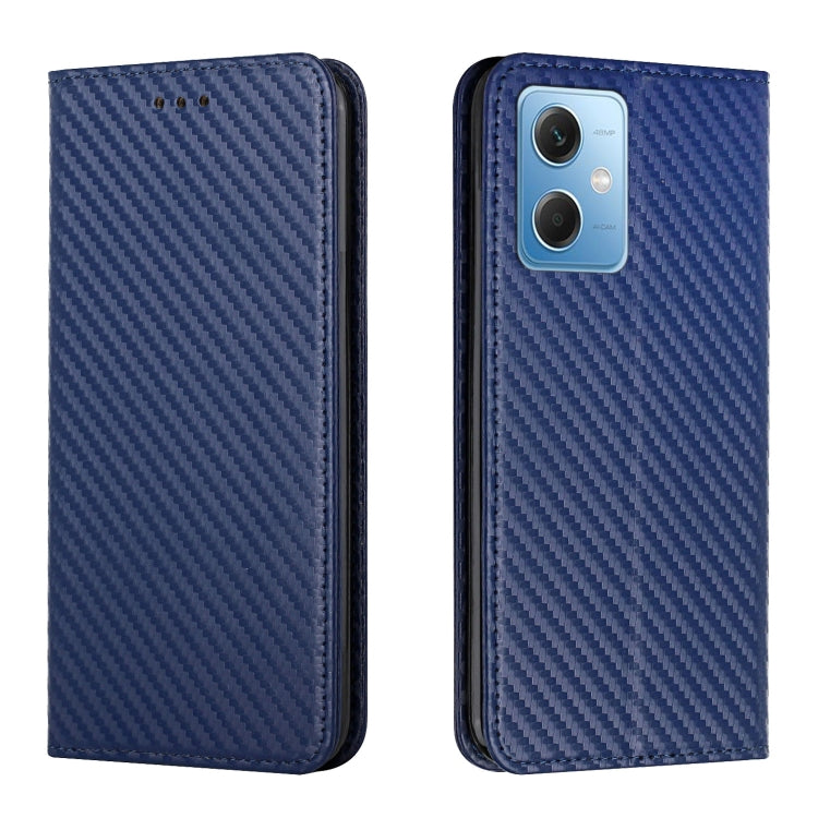 Carbon Fiber Texture Magnetic Flip Leather Phone Case