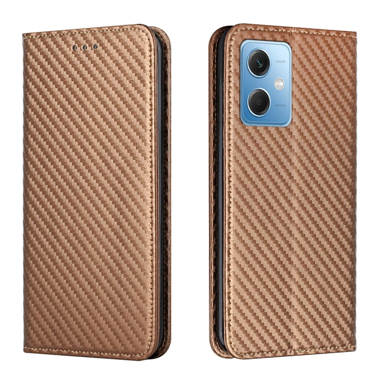 Carbon Fiber Texture Magnetic Flip Leather Phone Case