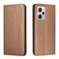 Carbon Fiber Texture Magnetic Flip Leather Phone Case