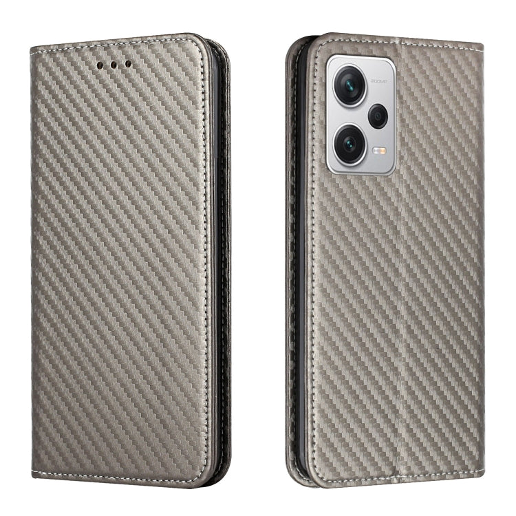 Carbon Fiber Texture Magnetic Flip Leather Phone Case