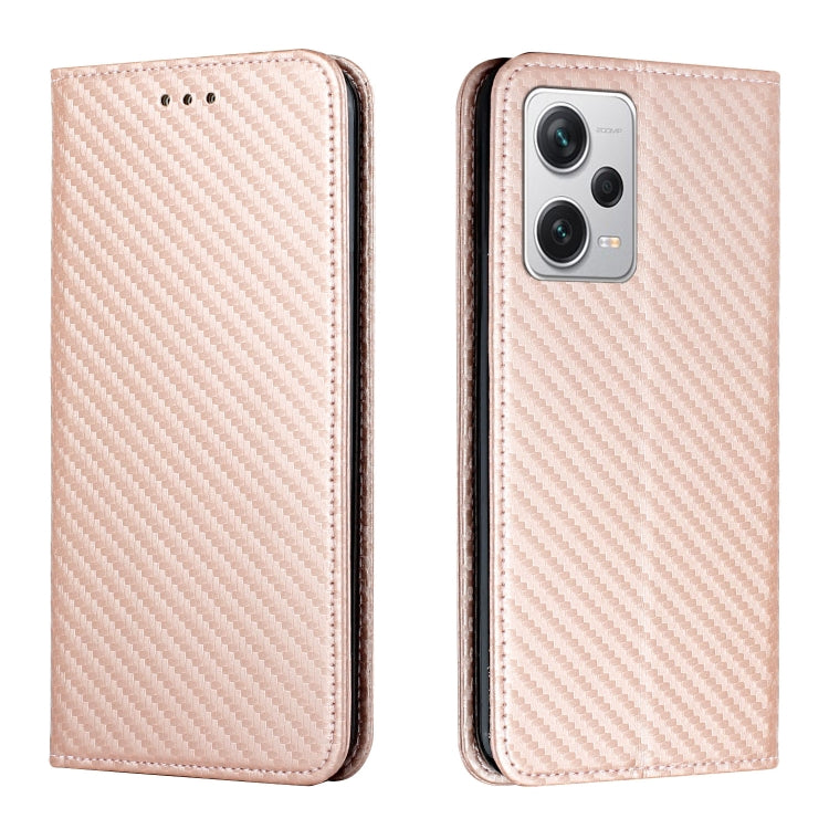 Carbon Fiber Texture Magnetic Flip Leather Phone Case